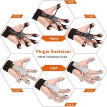 Finger Gripper Exerciser for Guitarists - 6 Resistance Levels for Hand Strengthening and Rehabilitation