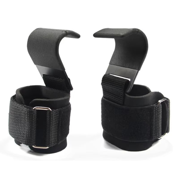 Professional Weight Lifting Hook Grips with Wrist Wraps and Hand-Bar Straps for Enhanced Gym Performance