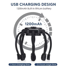 Electric Head Massager Octopus Massager 20 Contracts 5 Modes Scalp Massager 2 Extra Long Contract Red Light Therapy Device