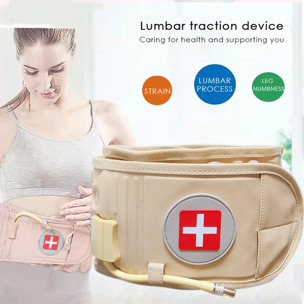 Advanced Inflatable Lumbar Traction Belt for Optimal Waist Support - Ideal for Adults